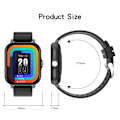 Miniatyrbild 3 av 5: Smartwatch Spårare Hjärtfrekvens Män Kvinnor Klockor För Android iOS black