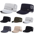 Miniatyrbilde 2 av 2: Retro Snapback Mesh Caps for menn, ensfargede flate baseballcaps Army Green
