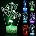 Miniatyrbilde 4 av 4: 3D LED Nattbordslampe med Berøring for Soverom Sonic the Hedgehog Nattlys C