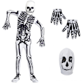 Miniatyrbillede 1 af 5: 3D Skelet Print Halloween Kostumer Cosplay Bodysuit Catsuits M