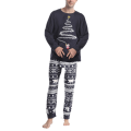 Miniatyrbild 5 av 8: Julpyjamas för familjen Jul-PJs Matchande set Vuxna Barn Festkläder Sovkläder Set Men-Navy M