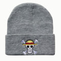 Miniatyrbild 1 av 2: Hatt för män med piratkonung-broderi, stickad, vinter, utomhus, present grey