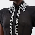Miniatyrbillede 5 af 5: Zim Style Matchmaker Flip Linned-Blanding Mini Kjole Damekjole Black L