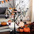 Pikkukuva 2 / 5: 10 kpl Halloween puisia riipuksia, puun koristeita 10PCS