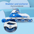 Miniatyrbild 6 av 10: [Snabb Leverans] Inlines-Justerbara Rullskridskor-Inlineshjul Med Ljus, Justerbar Storlek 26-41-Trippelt Skydd, Barnpresenter Blue M