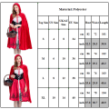 Miniatyrbild 8 av 8: Halloween Cosplay Rödluvan Kostym red L