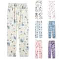 Miniatyrbild 4 av 7: Dam & Flickor Cartoon Cat Print Flanell Jul Anime Mjuka Sovbyxor Purple XL