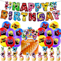 Miniatyrbilde 1 av 5: Smiling Critters Bursdagsfest Dekor Cupcake Toppers Ballonger For Barn