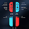Miniatyrbild 5 av 10: Trådlöst par Joy-Con-kontroller för Nintendo Switch, höger och vänster, Gamepad Joypad Green Blue