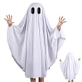 Pikkukuva 2 / 5: Taapero Lapsi Vauva Tytöt Pojat Halloween Asu Valkoinen Irvistys Aave Puseron Viitta Naamiaisjuhlat Cosplay M