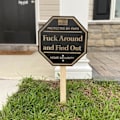 Miniatyrbild 1 av 5: Fuck Around and Find Out Trädgårdsskylt, FAFO Övervakningsskylt 2:a Tillägget Skyddad Av Trädgårdsskylt, Utomhussäkerhetsskylt, Hemsäkerhetsskylt