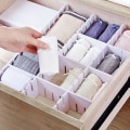 Miniatyrbild 1 av 5: Justerbar Låddelare Organizer Strumpor Förvaring Organizer 4PCS