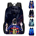 Pikkukuva 4 / 5: MESSI Reppu Lapsille Pojat Opiskelijoiden Koululaukku Olkalaukut Suuri Matkareppu C 29*16*42cm