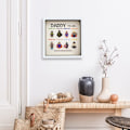Miniatyrbild 3 av 5: 8 tum Superhjälte Minifigurer Miniatyr Ramfodral Väggdekoration Fars Dag Presenter White