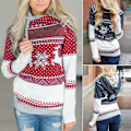 Miniatyrbild 5 av 5: Jul-pullover hoodie sport fritid vinter semesterkläder dark bule