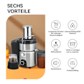 Miniatyrbillede 3 af 5: [Hurtig forsendelse] Juicer, 2-i-1 200W Juice Press Elektrisk - Juicer/Kaffekværn, Påfyldningsåbning 75 mm - To hastighedsindstillinger