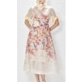 Miniatyrbillede 1 af 5: LUMINOSITY LIFTOFF FLOWER MIDI Dame Kjole Apricot M