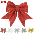 Miniatyrbild 3 av 5: Stora Rosetter Julgransrosetter Ornament Gåva Jul Heminredning red 2 pcs