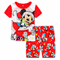 Miniatyrbild 1 av 3: Mickey Pojkar Pyjamas Barn Pojkar Flickor 2st Set Kortärmad Tryck Toppar+ Shorts Tryckta Kläder Pyjamas & Vardagskläder Barnpresent #7 95cm