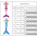 Miniatyrbild 9 av 9: Barn Flickor Mermaid Tail 3ST Set Kostym Baddräkt Badkläder Strandkläder Ålder 2-13 år C 140cm
