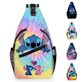 Miniatyrbild 4 av 9: Kids Stitch Crossbody Sling Ryggsäck Axelväska Sling Bag Resväska Dagryggsäck #2