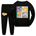 Miniatyrbild 1 av 3: 2-pack Barnpyjamas LANKYBOX Långärmad Tröja Set Nattkläder black 160cm