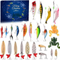 Miniatyrbild 1 av 5: 2024 Adventskalender Fiske Jul Nedräkning, 24 Dagar Fiskebeten Set För Fiskare Vuxna Män Tonårspojkar (24PCS)