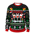 Miniatyrbild 1 av 5: 2024 Rolig 3D-tryckt Tröja Herrar Kvinnor Fula Julkläder Jumper Toppar Semesterfest Pullover Hoodie Sweatshirt B M