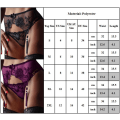 Miniatyrbild 3 av 3: Dam Strumpbandsbälte Underkläder Sexigt Suspenderbälte+Transparent G-string Set purple XL