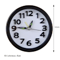 Miniatyrbild 4 av 5: Batteridrivna väckarklockor utan tickande, snooze-funktion, tyst klocka för skrivbord och hem Round white