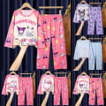 Miniatyrbild 2 av 3: Barn Flickor Sanrio Pyjamas Långärmad T-shirt Byxor Set Vinter Nattkläder Ålder 4-12 År #1 4-5Years