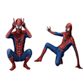 Miniatyrbild 8 av 9: Halloween Spider-man Cosplay Kostym Barn Pojke Fest Superhjälte Spiderman Maskeraddräkt Overall 100cm