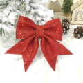 Miniatyrbild 1 av 5: Stora Rosetter Julgransrosetter Ornament Gåva Jul Heminredning red 2 pcs