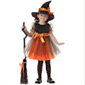 Miniatyrbild 7 av 8: Flickans Halloween häxklädeshatt purple 140 cm