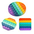 Miniatyrbild 2 av 5: 2-pack Pop It! Fidgetleksak Bubbla Stressboll Sensorisk Tryckleksak Round