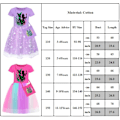 Miniatyrbilde 3 av 3: Jenter Glinda Wicked Kjole Regnbue Stjerne Kjole Fest Prinsesse Tutu Skjørt Julegave Med Veske Rose Red-A 110cm