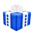 Miniatyrbild 1 av 6: Irriterande Presentask, Irriterande Presentask med Skruvar, Skämtask med Skruvar, 3D-tryckt Presentask, Roliga Presentaskar White Blue