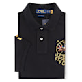Miniatyrbild 3 av 7: Ralph Lauren Herr Polotröja Solid Mjuk Andningsbar Mesh Polotröjor Slim Fit Krageknappar Kortärmad T-shirt Sommar Casual Strand Träning Tröja Black L