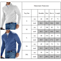 Miniatyrbild 5 av 5: Herr Varm Dragkedja Halv Placket Krage Långärmad Casual Höst/vinter Solid Färg Grey 2XL