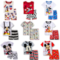 Miniatyrbild 2 av 3: Mickey Pojkar Pyjamas Barn Pojkar Flickor 2st Set Kortärmad Tryck Toppar+ Shorts Tryckta Kläder Pyjamas & Vardagskläder Barnpresent #1 95cm
