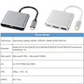 Miniatyrbild 3 av 5: Type-C USB till USB-C HDMI 4K USB3.0 HUB-kabel Digital AV-adapter Black Line