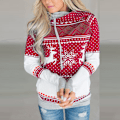Miniatyrbild 2 av 4: Jul-pullover hoodie sport fritid vinter semesterkläder red
