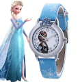 Miniatyrbild 1 av 5: Fryst Prinsessa Cartoon Klocka Barn Flickor Söt Kvarts Klocka Blue