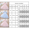 Miniatyrbild 3 av 3: Flickor Elsa Prinsessa Utklädningsklänning Cosplay Kostym Födelsedagsfest Sommarklänning Light blue 140cm
