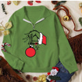 Miniatyrbild 1 av 3: Grinch Jul Dammode Casual Tröja Toppar C 2XL