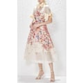 Miniatyrbillede 3 af 5: LUMINOSITY LIFTOFF FLOWER MIDI Dame Kjole Apricot M