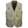 Miniatyrbild 6 av 6: Herr Multi Pocket Utility Väst Fiske Arbetskläder Green XL