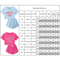 Pikkukuva 3 / 3: \"WHITE FOX\" Kirjainpainatus Kesä T-paita Toppi Shortsit Setit Lasten Tyttöjen Pyjamat Loungewear Verryttelypuku Asut Rose Red 140cm