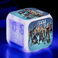 Miniatyrbild 1 av 3: Färgglad väckarklocka: F-ortnite LED digital färgväxlande fyrkantig väckarklocka A