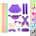 Miniatyrbild 1 av 3: 80-tals damkläder accessoarer vintage festklänning puffig kjol purple